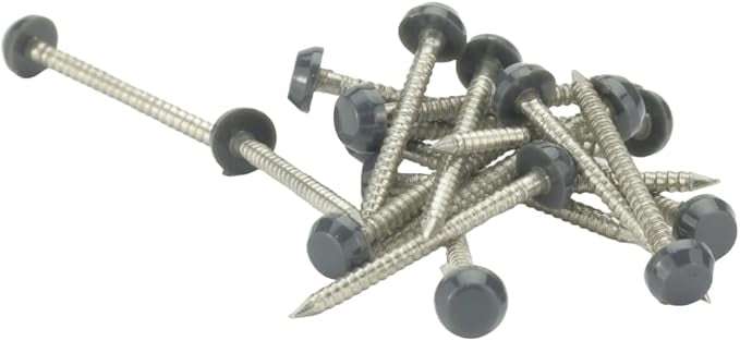 STAINLESS POLYTOP PINS ANTHRACITE GREY 40MM - 200 BOX