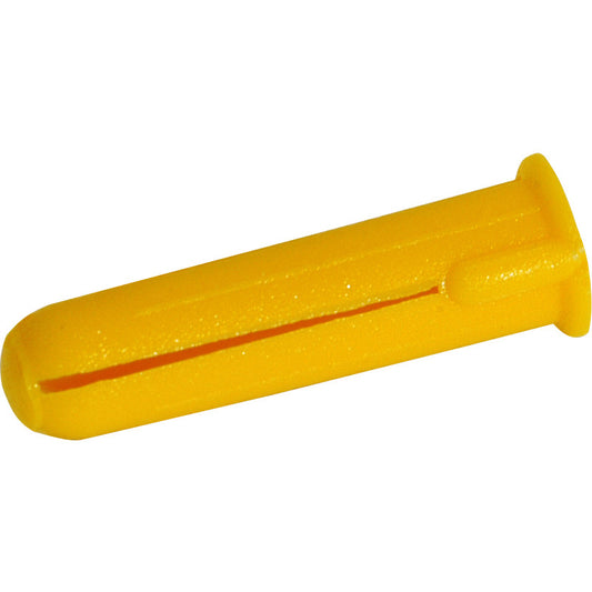 FORGEFIX YELLOW EXPANSION WALL PLUGS - 100 PACK