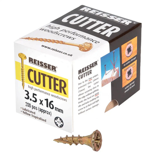 REISSER R2 CUTTER WOODSCREWS 3.5MM X 16MM - 200 PACK