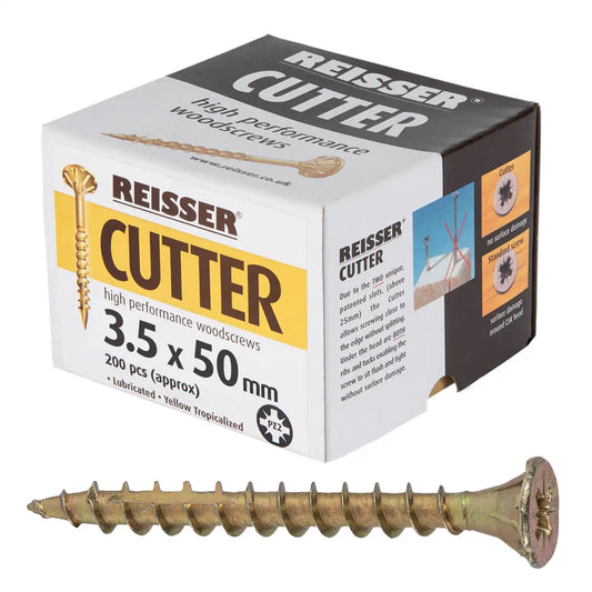 REISSER R2 CUTTER WOODSCREWS 3.5MM X 50MM - 200 PACK