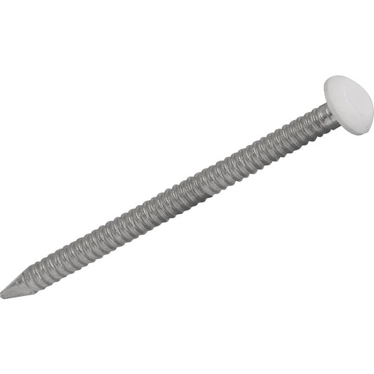 WHITE POLYTOPS STAINLESS PINS 30MM - 250 BOX