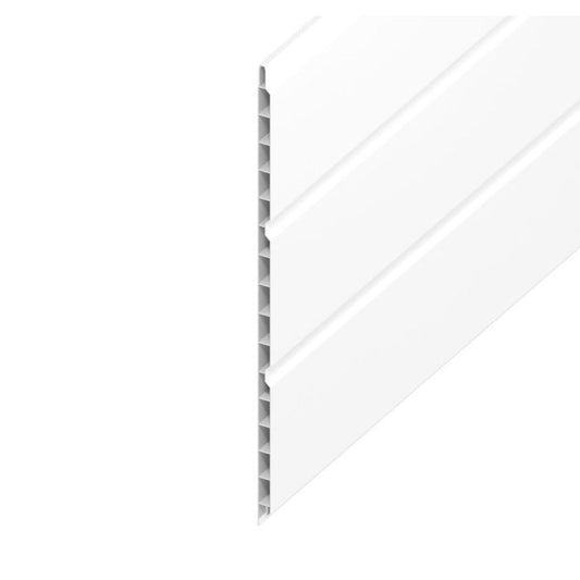 HOLLOW SOFFIT BOARD WHITE 300MM / 12IN - 5 METRE