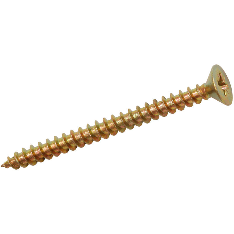 FORGEFIX GOLD WOODSCREWS POZI 5MM X 35MM - 200 BOX