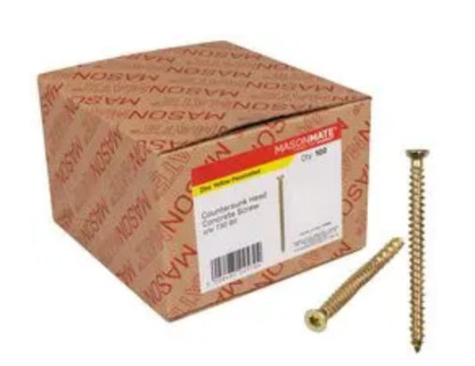 MASONMATE CONCRETE FRAME SCREWS 42MM - 100 BOX