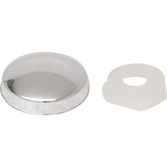 FORGEFIX SCREW COVER DOME CAPS CHROME - 25 PACK