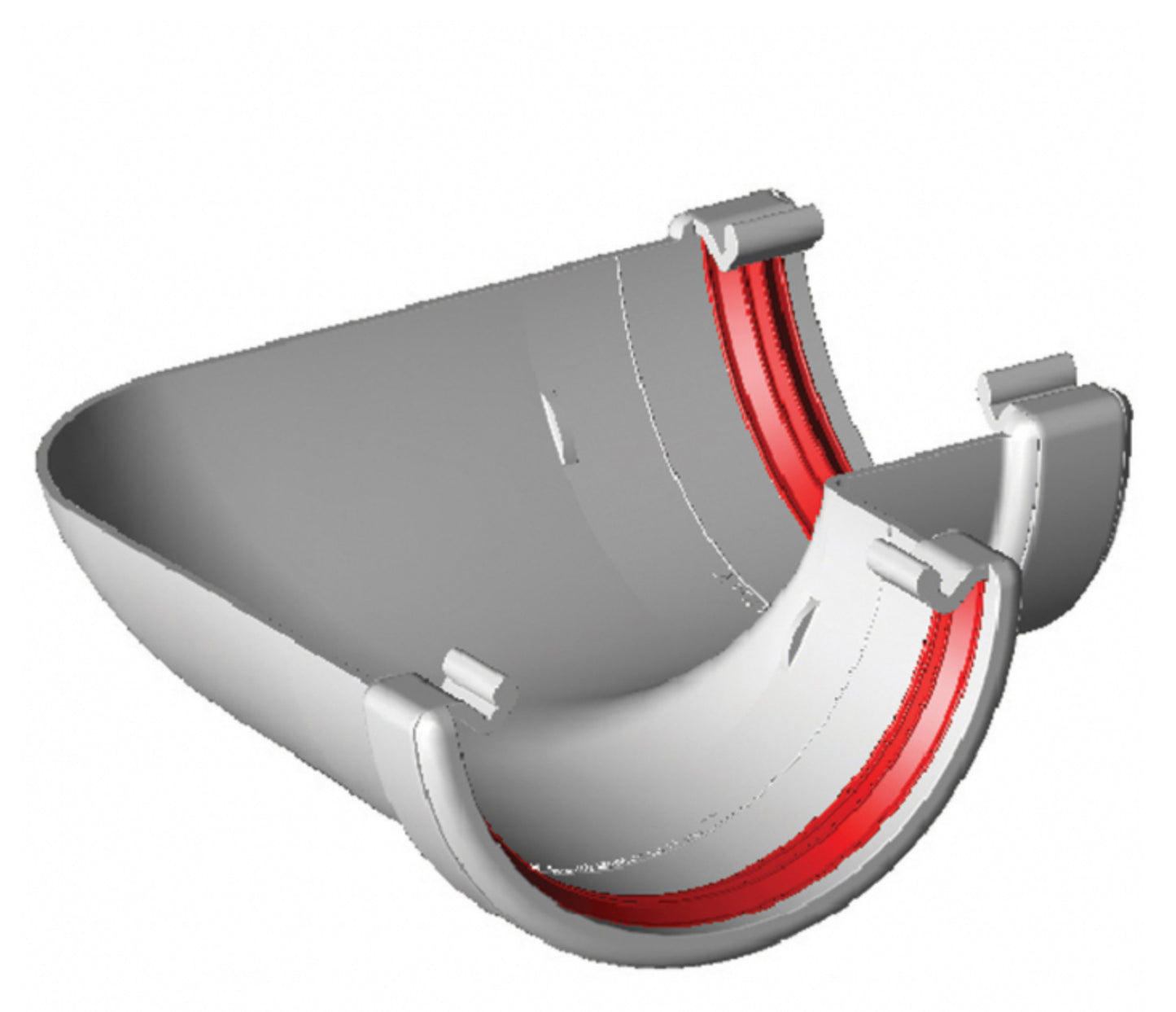 WHITE ROUND GUTTER ANGLE 90 DEGREE