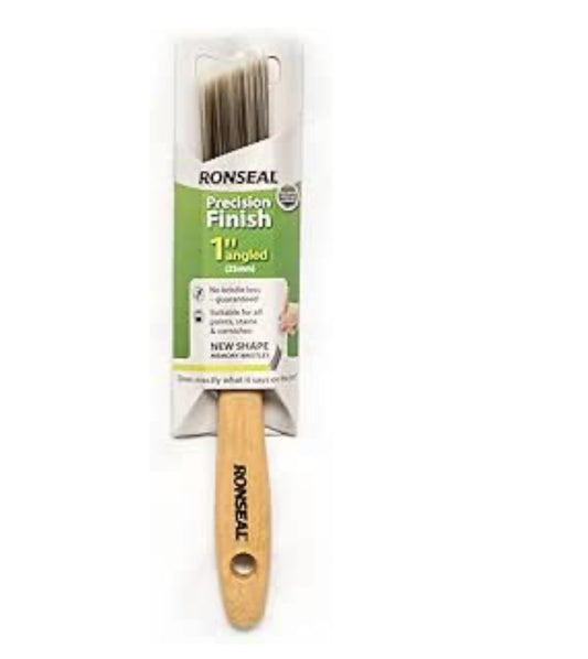 RONSEAL PRECISION FINISH PAINT BRUSH ANGLED - 1IN