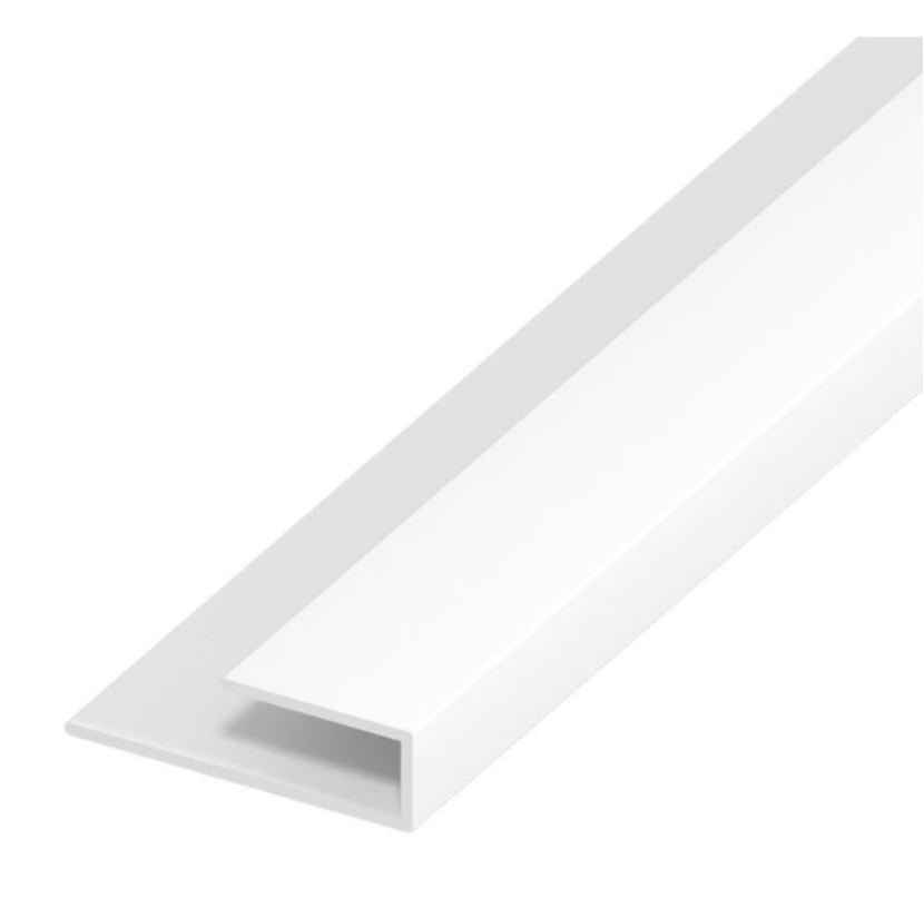 SOFFIT WHITE STARTER TRIM / U CHANNEL - 5 METRE