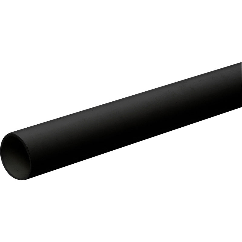 PUSH FIT WASTE PIPE BLACK 40MM - 3 METRE