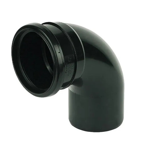 SOIL PIPE SINGLE SOCKET BEND BLACK TIGHT 90 DEGEEE - 110MM