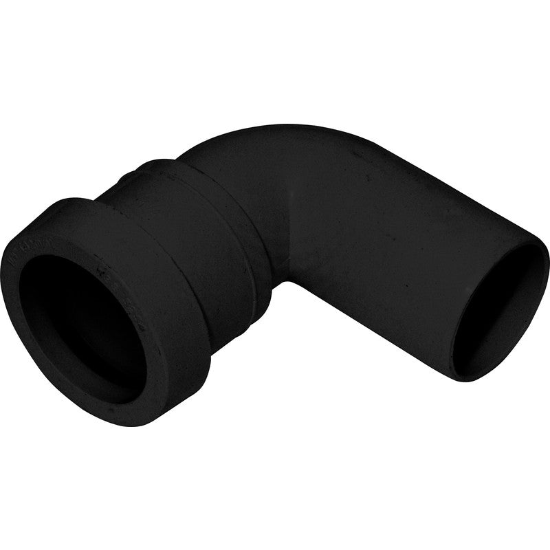 PUSH FIT WASTE PIPE BLACK P-S TRAP CONVERTER BEND  - 32MM