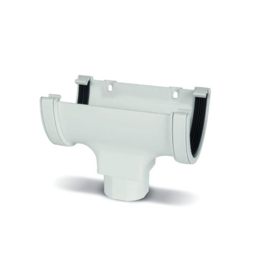 WHITE DEEPFLOW GUTTER RUNNING OUTLET