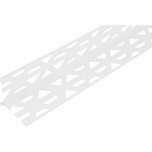 BPC RENDER PLASTIC ANGLE BEAD WHITE - 10MM X 2.5 METRE