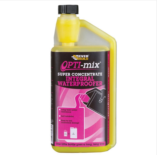 EVERBUILD OPTI-MIX INTEGRAL WATERPROOFER - 1 LITRE