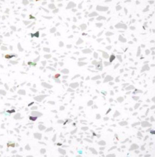 GEOPANEL 10MM PVC WIDE PANEL WHITE DIAMOND STONE - 1 METRE X 2.4 METRE