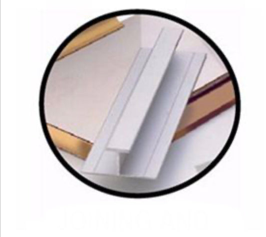 GEOPANEL 10MM ALUMINIUM WHITE H JOINT TRIM - 2.4 METRE