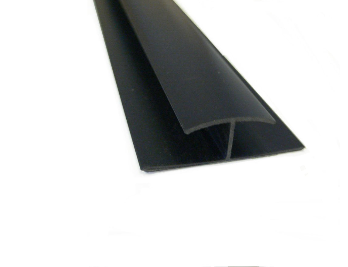 SOFFIT BOARD BLACK SMOOTH JOINT H TRIM - 5 METRE