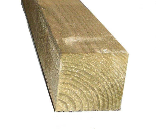 TIMBER FENCE POSTS GREEN TREATED UC4 100MM X 100MM - 2.4 METRE