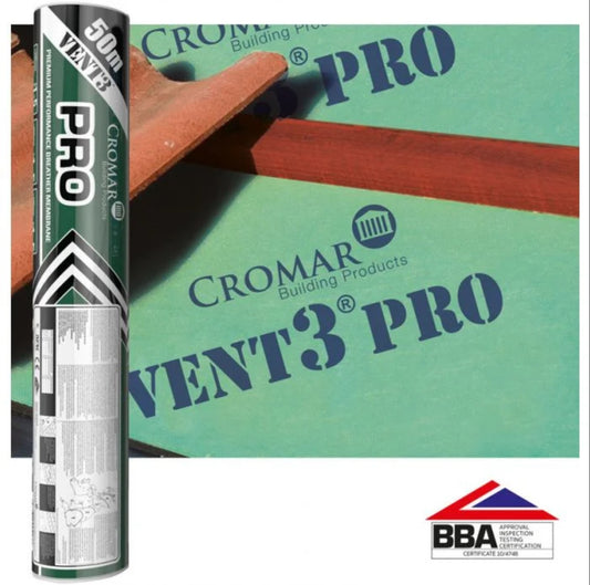 CROMAR BREATHABLE VENT 3 GREEN PRO 165GM - 1 METRE X 50 METRE