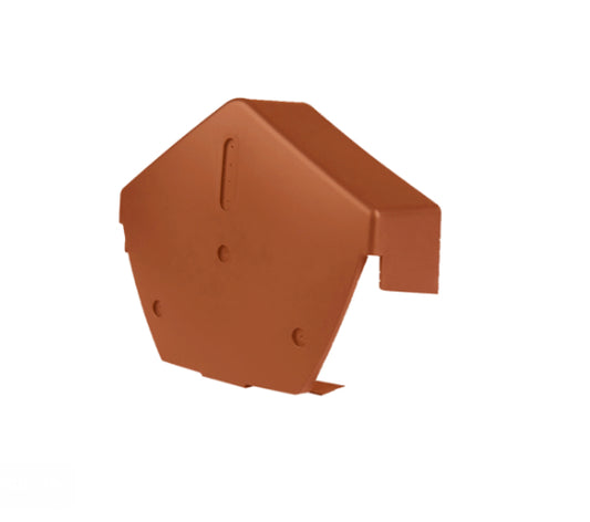 CROMAR UNIVERSAL DRY VERGE ANGLED CENTRE CAP - TERRACOTTA