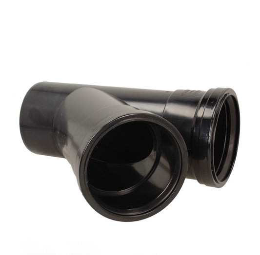 SOIL PIPE DOUBLE SOCKET BRANCH BLACK - 135 DEGREE